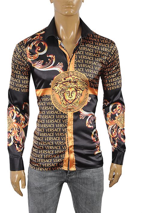 dress for men versace|luxury shirts for men.